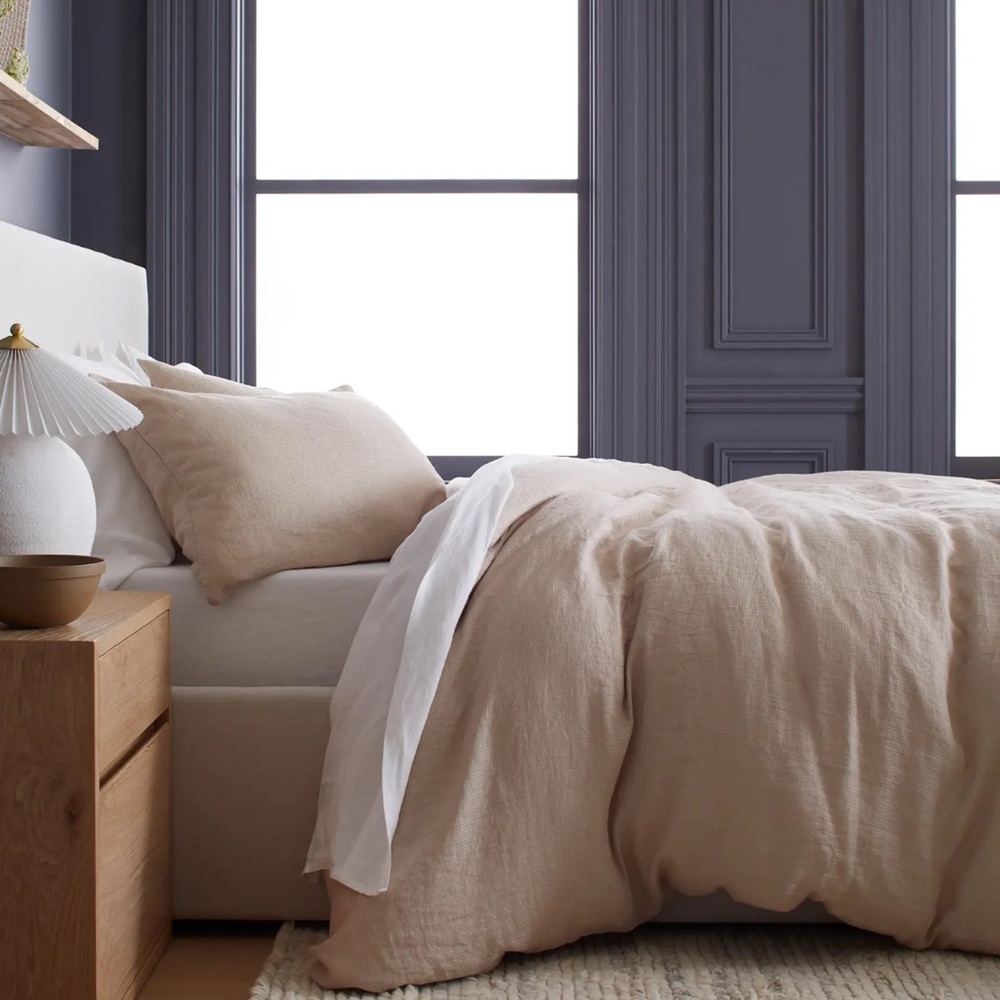 Quince Linen Waffle Duvet Cover Twin - Picture 2 of 3